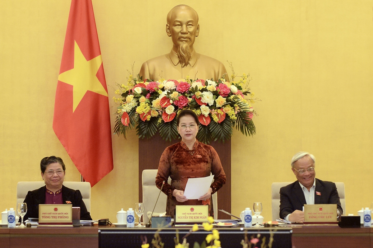 Chủ tịch Quốc hội Nguyễn Thị Kim Ngân dự khai mạc phiên họp 50 của Ủy ban TVQH